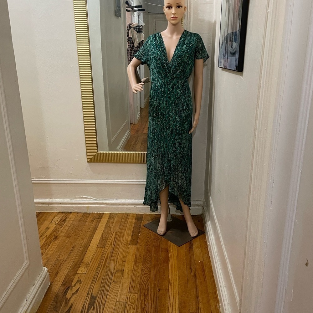 Goa Elegant Green Wrap Dress